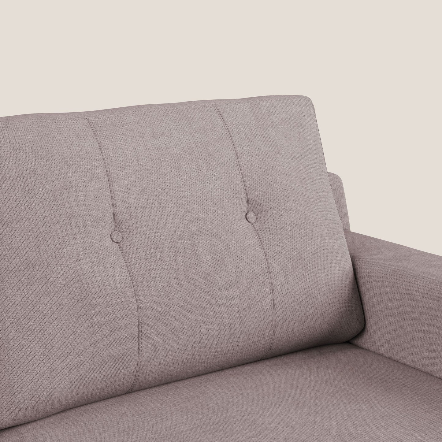 Divano danese angolare REVERSIBILE in tessuto morbido impermeabile T02 rosa