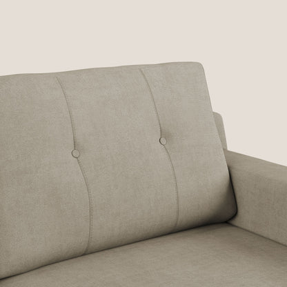 Divano danese angolare REVERSIBILE in tessuto morbido impermeabile T02 panna