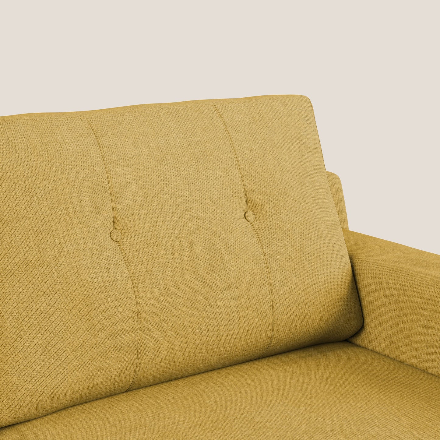 Divano danese angolare REVERSIBILE in tessuto morbido impermeabile T02 giallo