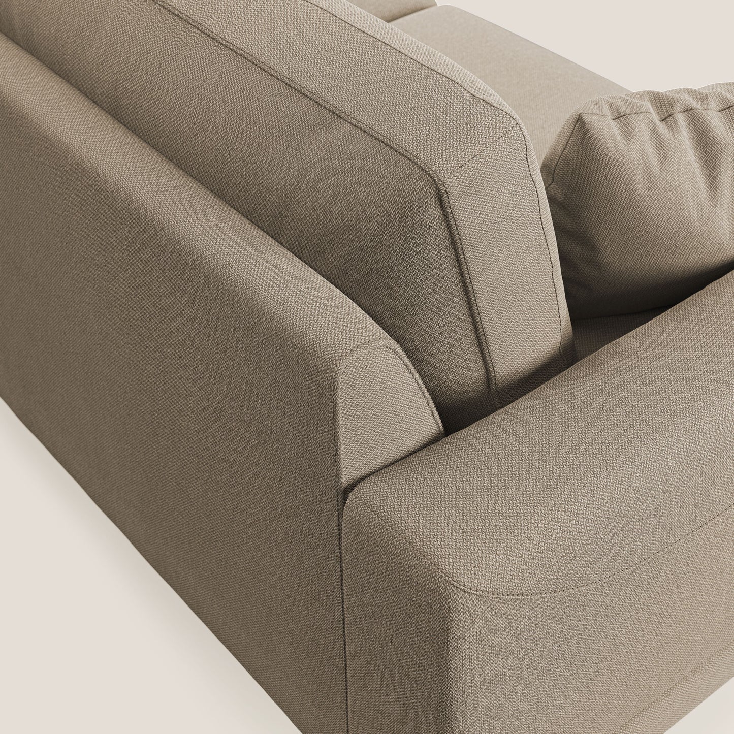 Dorian divano moderno in tessuto morbido antimacchia T05 beige