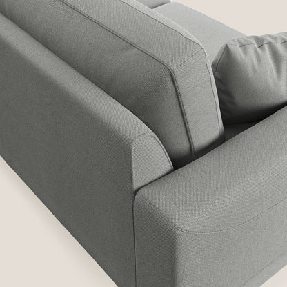 Dorian divano moderno in tessuto morbido antimacchia T05 grigio