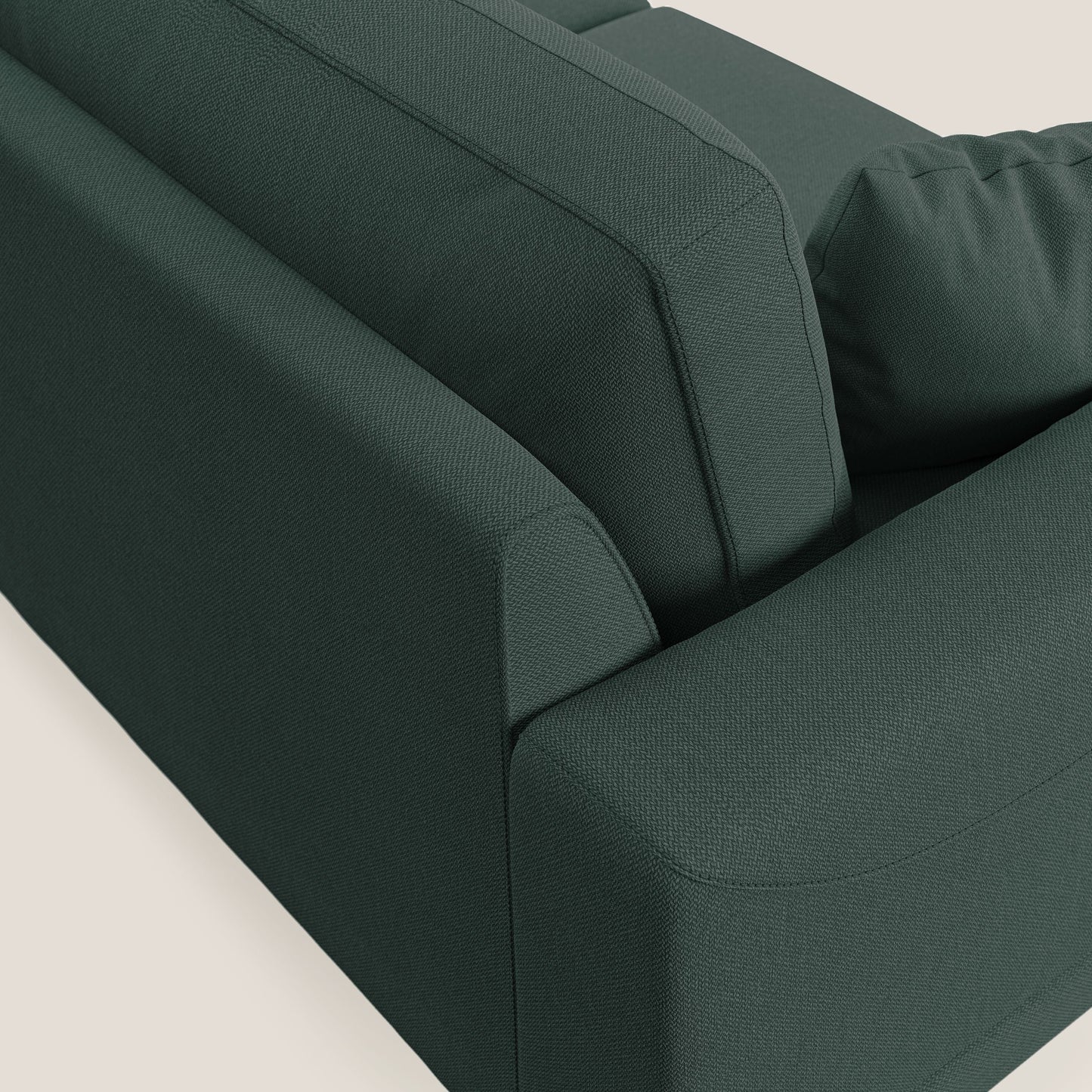 Dorian divano moderno in tessuto morbido antimacchia T05 verde