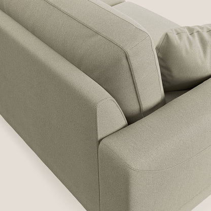 Dorian divano moderno in tessuto morbido antimacchia T05 panna