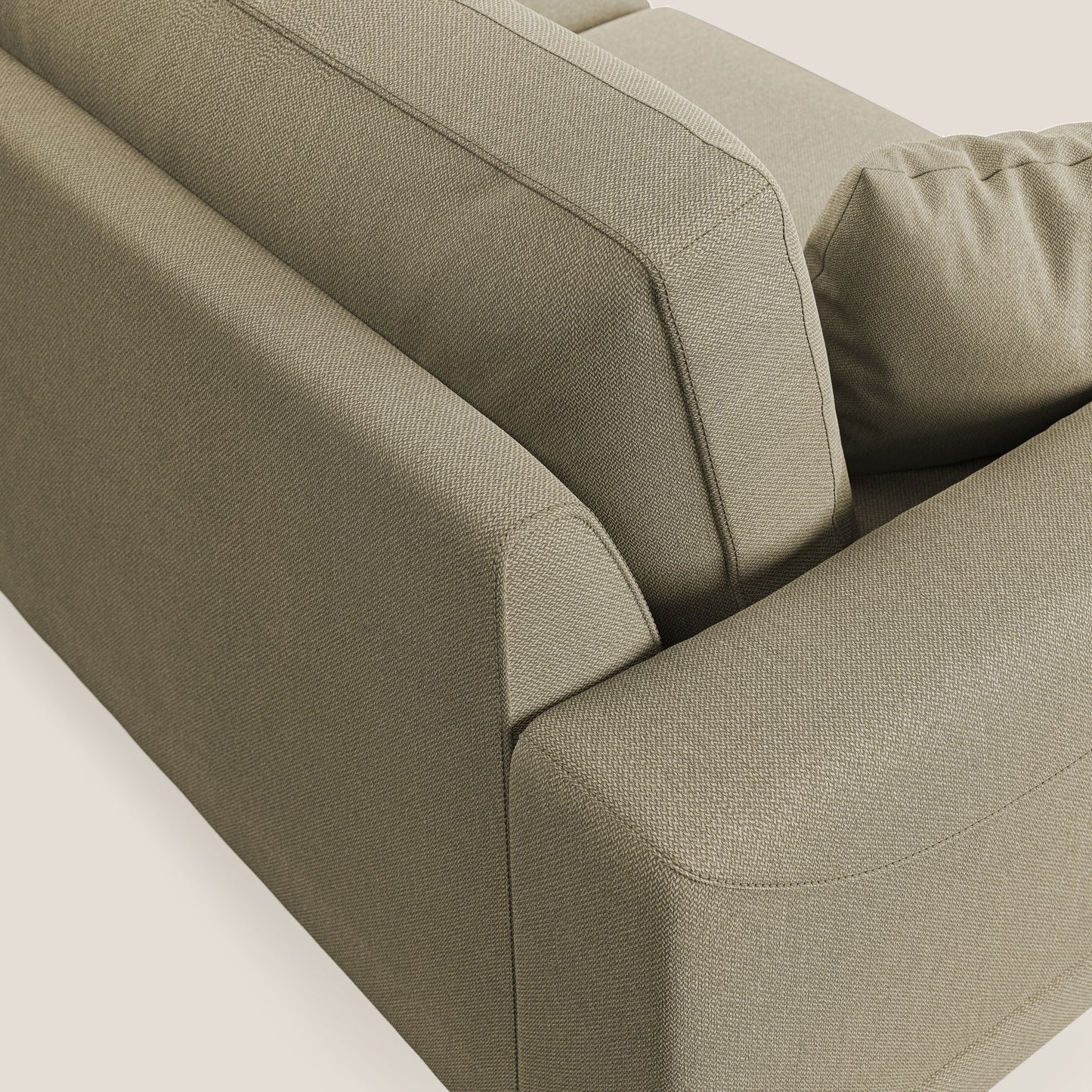 Dorian divano moderno in tessuto morbido antimacchia T05 cammello