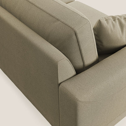 Dorian divano moderno in tessuto morbido antimacchia T05 cammello