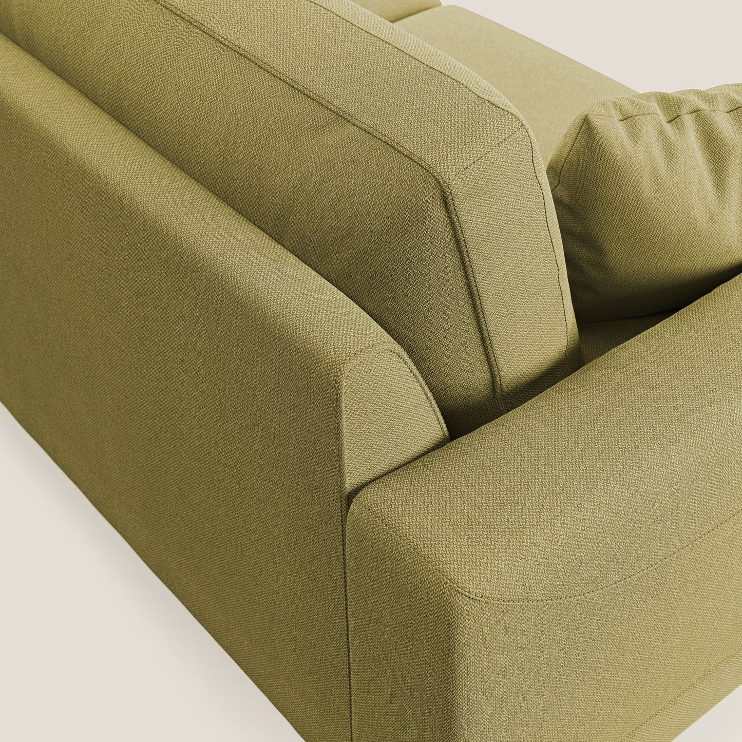 Dorian divano moderno in tessuto morbido antimacchia T05 giallo