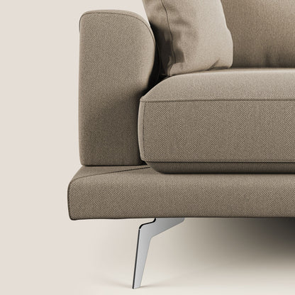 Dorian divano moderno in tessuto morbido antimacchia T05 beige