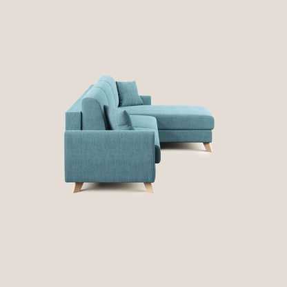 Edgar divano letto angolare in tessuto felis impermeabile T03 azzurro