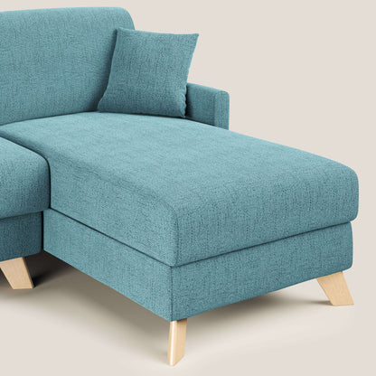 Edgar divano letto angolare in tessuto felis impermeabile T03 azzurro