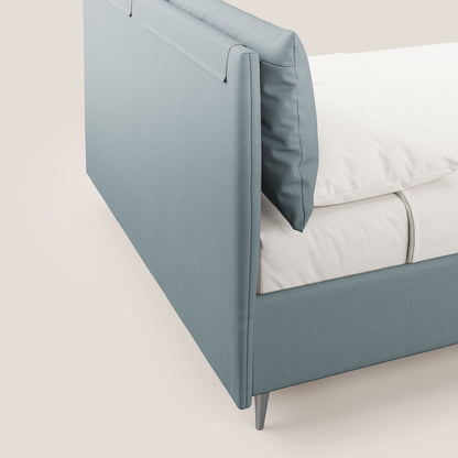 Elsa letto imbottito con vano contenitore in tessuto smacchiabile T05 carta da zucchero 