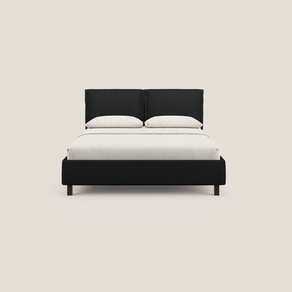 Emma letto contenitore con cuscini mobili in microfibra smacchiabile T11 nero 