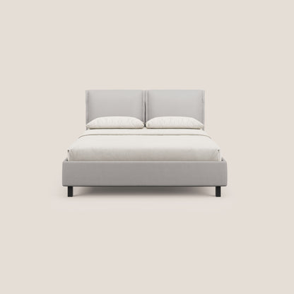 Emma letto contenitore con cuscini mobili in microfibra smacchiabile T11 grigio chiaro 