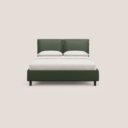 Emma letto contenitore con cuscini mobili in microfibra smacchiabile T11 verde 