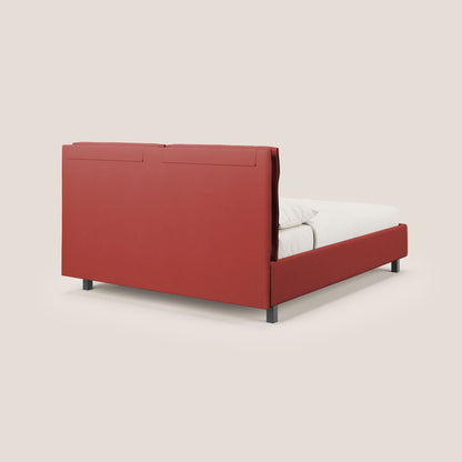 Emma letto contenitore con cuscini mobili in microfibra smacchiabile T11 rosso 