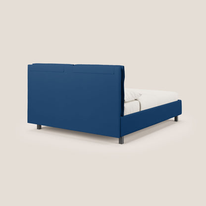 Emma letto contenitore con cuscini mobili in microfibra smacchiabile T11 blu 