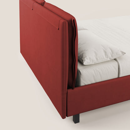 Emma letto contenitore con cuscini mobili in microfibra smacchiabile T11 rosso 