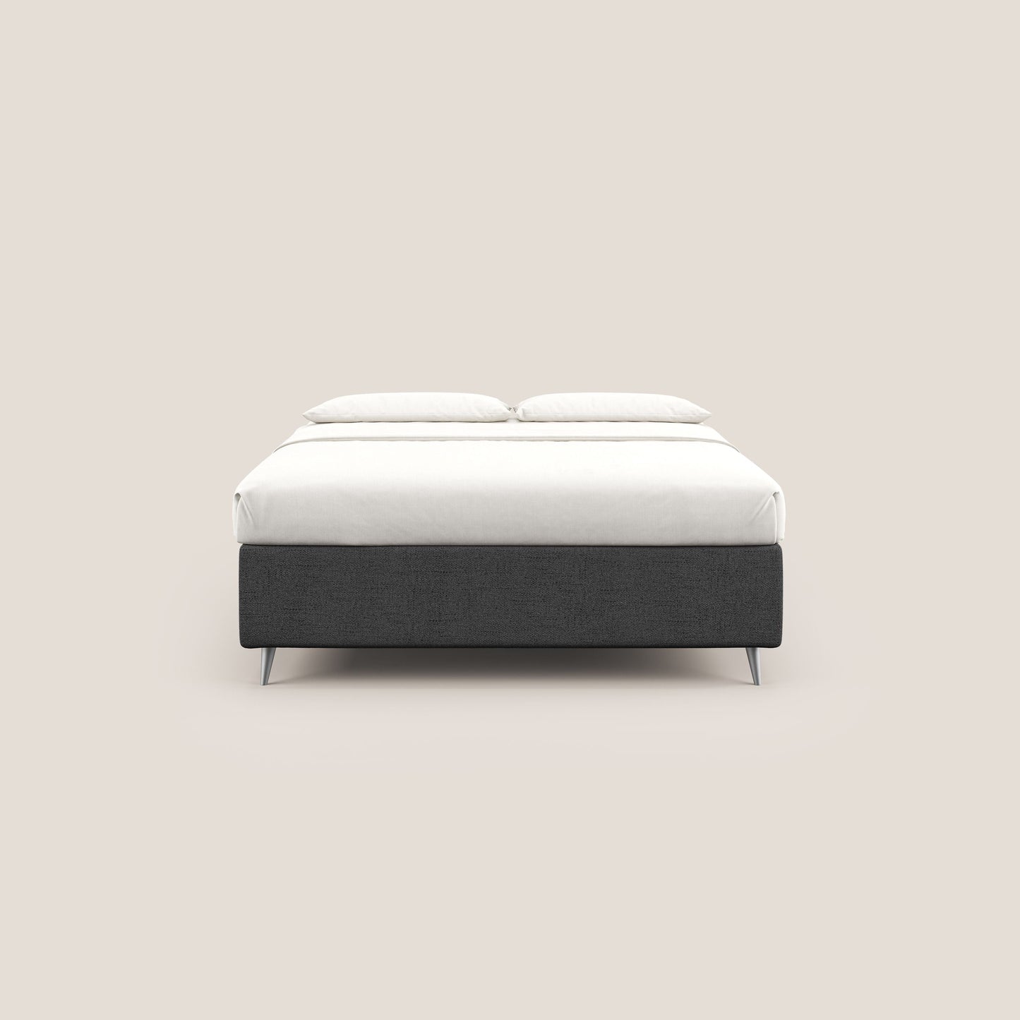 Febe sommier compatto con grande capienza del contenitore in tessuto impermeabile T03 grigio 