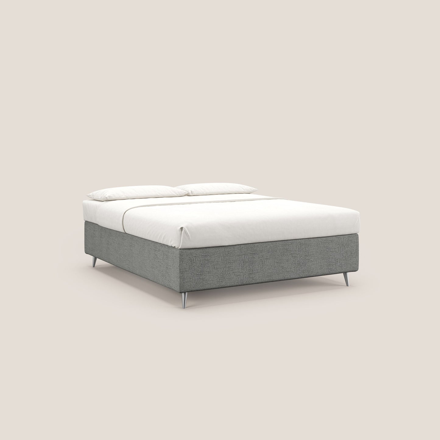 Febe sommier compatto con grande capienza del contenitore in tessuto impermeabile T03 grigio chiaro 