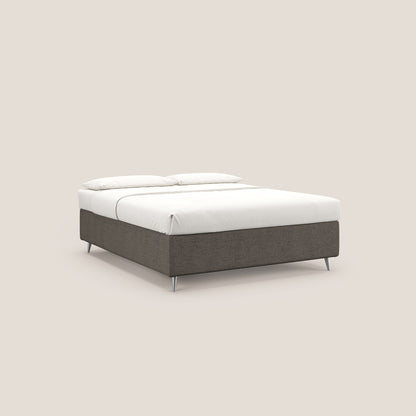 Febe sommier compatto con grande capienza del contenitore per materasso 160x190 cm in tessuto impermeabile T03 talpa 