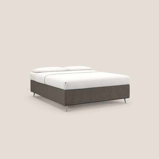 Febe sommier compatto con grande capienza del contenitore per materasso 160x190 cm in tessuto impermeabile T03 talpa 