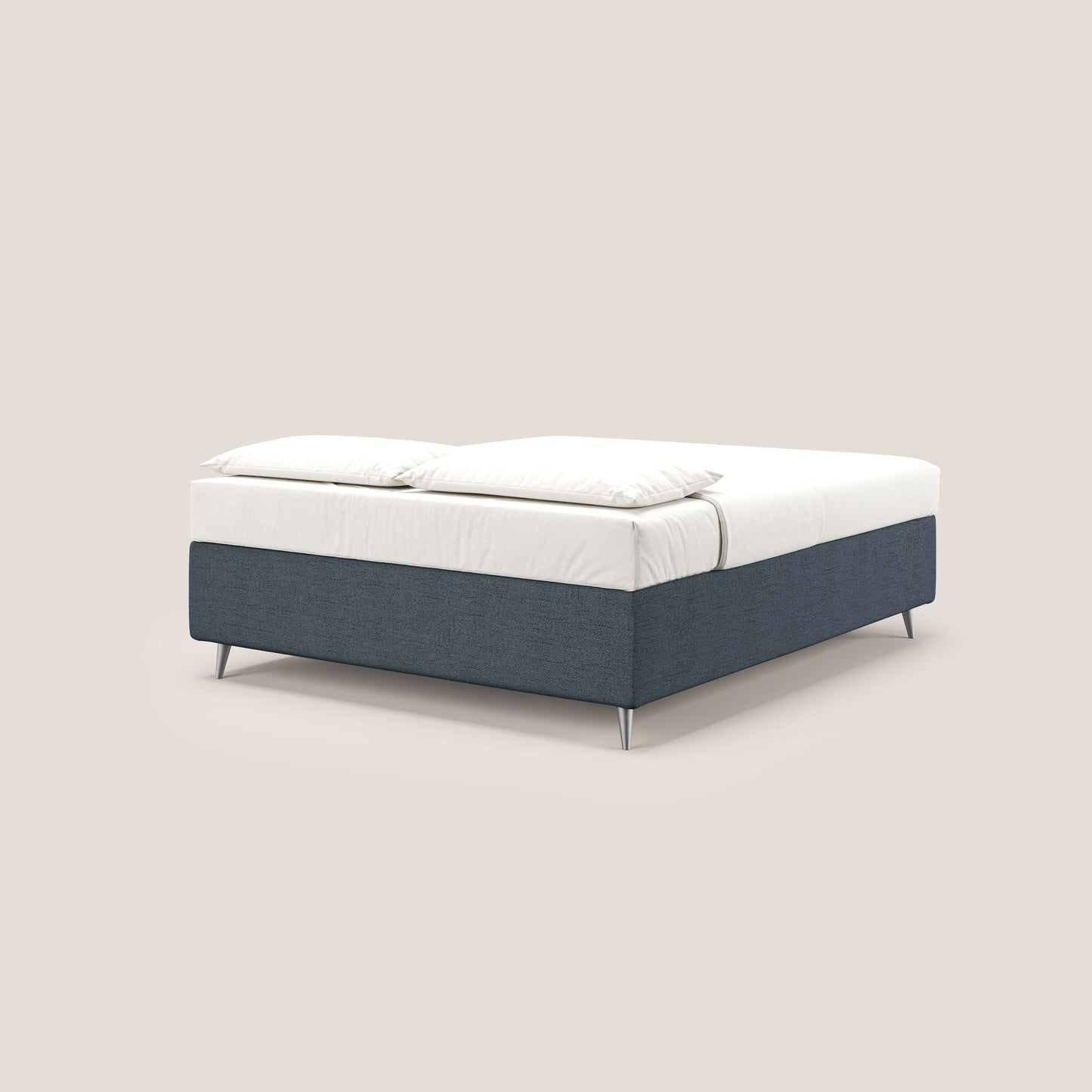 Febe sommier compatto con grande capienza del contenitore in tessuto impermeabile T03 blu 