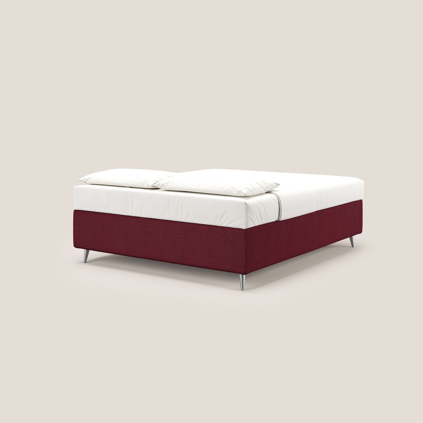 Febe sommier compatto con grande capienza del contenitore in tessuto impermeabile T03 rosso 