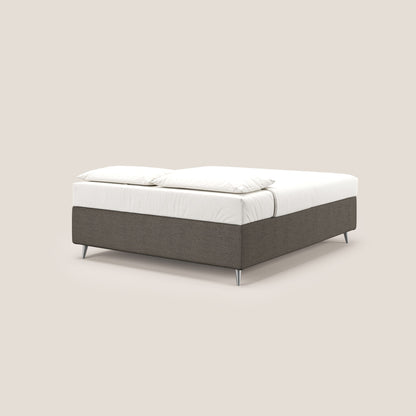 Febe sommier compatto con grande capienza del contenitore per materasso 160x190 cm in tessuto impermeabile T03 talpa 