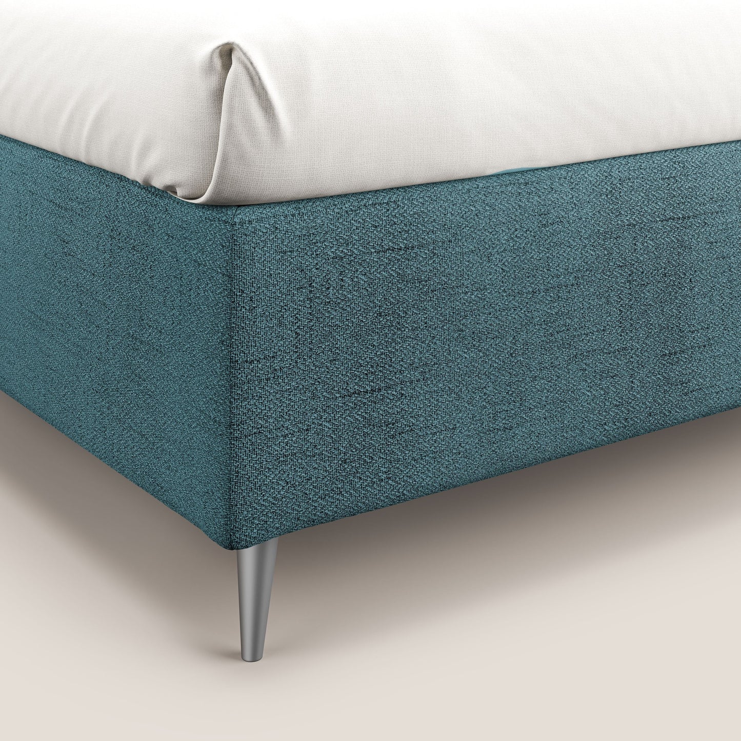 Febe sommier compatto con grande capienza del contenitore in tessuto impermeabile T03 azzurro 