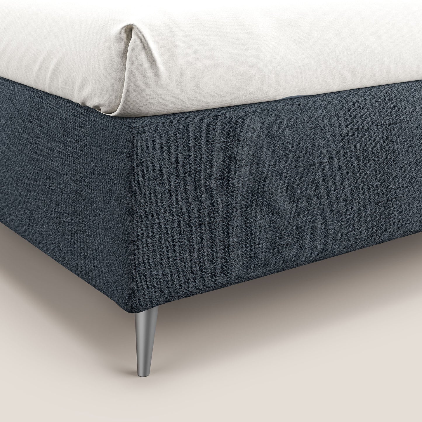 Febe sommier compatto con grande capienza del contenitore in tessuto impermeabile T03 blu 