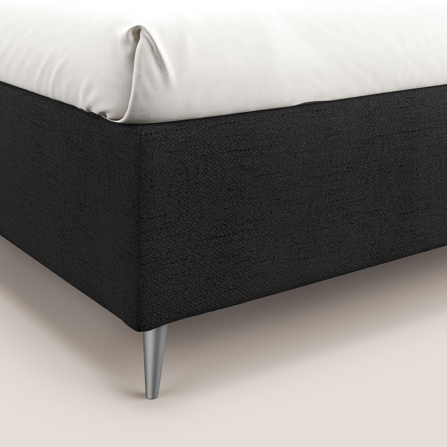 Febe sommier compatto con grande capienza del contenitore in tessuto impermeabile T03 antracite 