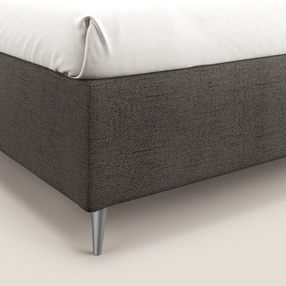 Febe sommier compatto con grande capienza del contenitore per materasso 160x190 cm in tessuto impermeabile T03 talpa 