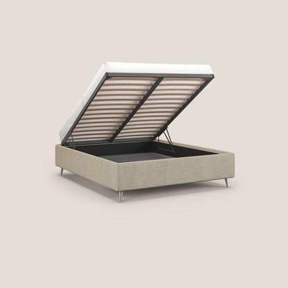 Febe sommier compatto con grande capienza del contenitore in tessuto impermeabile T03 beige 