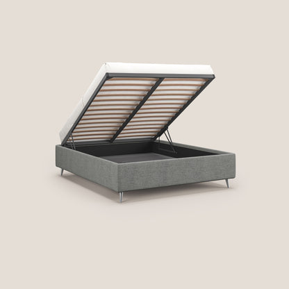 Febe sommier compatto con grande capienza del contenitore in tessuto impermeabile T03 grigio chiaro 