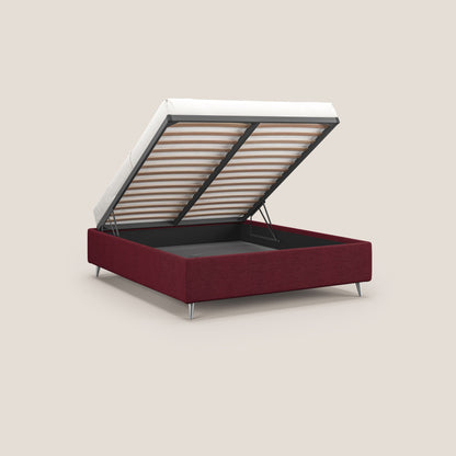 Febe sommier compatto con grande capienza del contenitore in tessuto impermeabile T03 rosso 