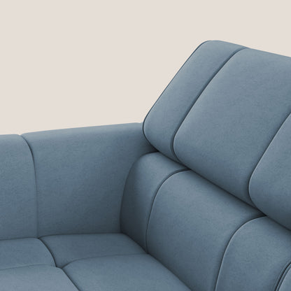 Giotto Divano con terminale e opzione relax elettrico in microfibra effetto velluto impermeabile T09 carta da zucchero