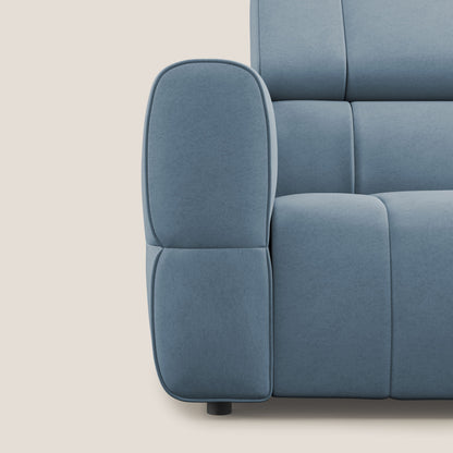 Giotto Divano modulare a 3 sedute con opzione relax elettrico in microfibra effetto velluto impermeabile T09 carta da zucchero