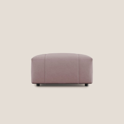 Pouf Giotto in morbida microfibra effetto velluto impermeabile idrorepellente T09 rosa 