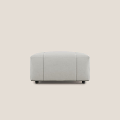 Pouf Giotto in morbida microfibra effetto velluto impermeabile idrorepellente T09 panna 