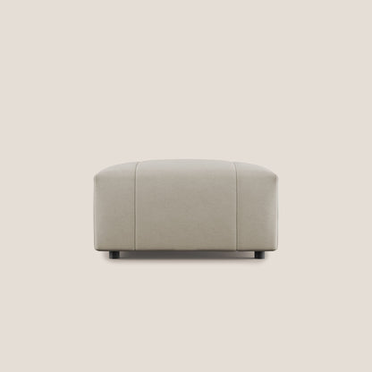 Pouf Giotto in morbida microfibra effetto velluto impermeabile idrorepellente T09 beige 