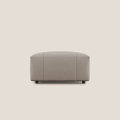 Pouf Giotto in morbida microfibra effetto velluto impermeabile idrorepellente T09 tortora 