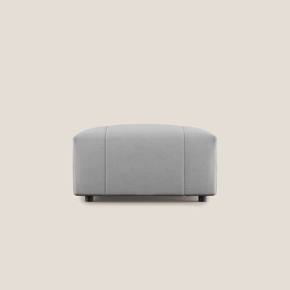 Pouf Giotto in morbida microfibra effetto velluto impermeabile idrorepellente T09 grigio chiaro 