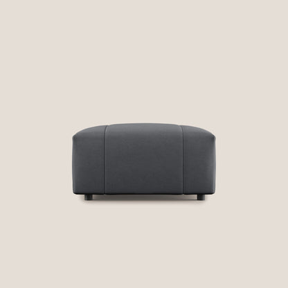 Pouf Giotto in morbida microfibra effetto velluto impermeabile idrorepellente T09 grigio 