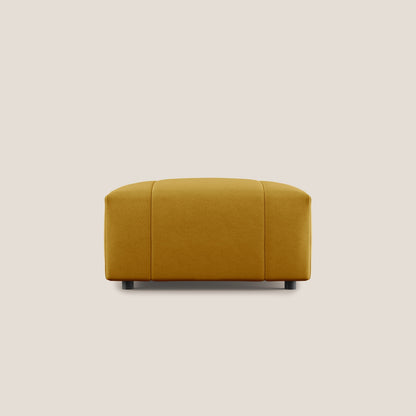 Pouf Giotto in morbida microfibra effetto velluto impermeabile idrorepellente T09 giallo 