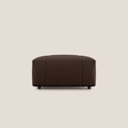 Pouf Giotto in morbida microfibra effetto velluto impermeabile idrorepellente T09 marrone 
