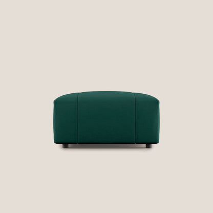 Pouf Giotto in morbida microfibra effetto velluto impermeabile idrorepellente T09 verde 