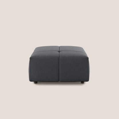Pouf Giotto in morbida microfibra effetto velluto impermeabile idrorepellente T09 grigio 
