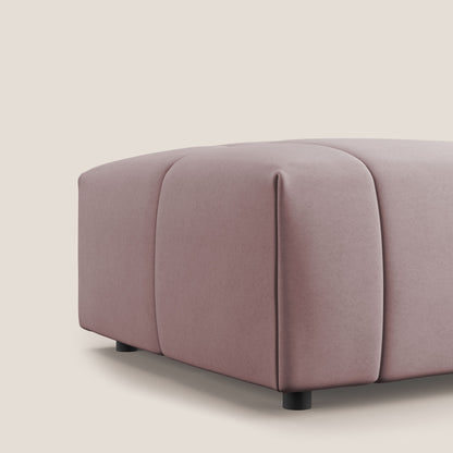 Pouf Giotto in morbida microfibra effetto velluto impermeabile idrorepellente T09 rosa 