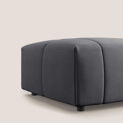 Pouf Giotto in morbida microfibra effetto velluto impermeabile idrorepellente T09 grigio 