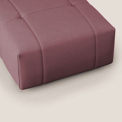 Pouf Giotto in morbida microfibra effetto velluto impermeabile idrorepellente T09 salmone 