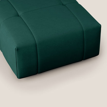 Pouf Giotto in morbida microfibra effetto velluto impermeabile idrorepellente T09 verde 